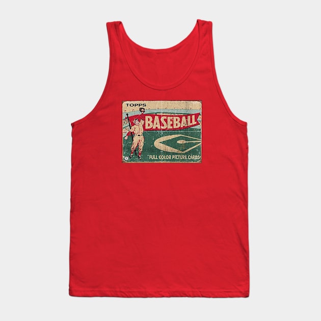 Vintage Baseball Trading Card Tank Top by Alema Art